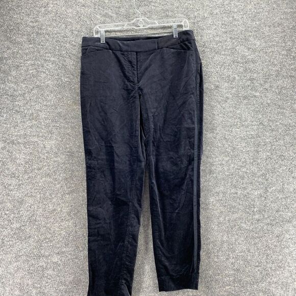 WHBL Pants Women 10 Black Mid Rise Flat Front The Slim Ankle Skinny - Picture 3 of 12